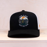 Sqrtn Patches Exclusive Hiking Trucker Cap Black