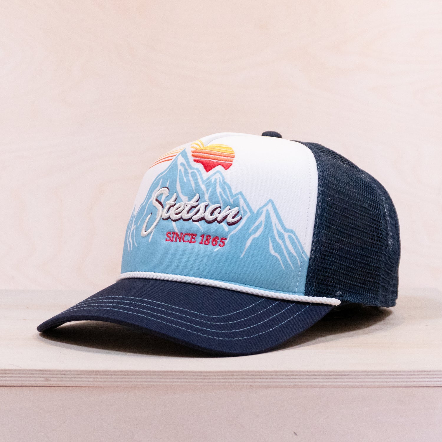 Stetson Alpine Sunset Foam Trucker Cap Navy/Ecru
