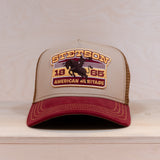 Stetson Rodeo Trucker Cap Wine/Beige