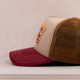 Stetson Rodeo Trucker Cap Wine/Beige