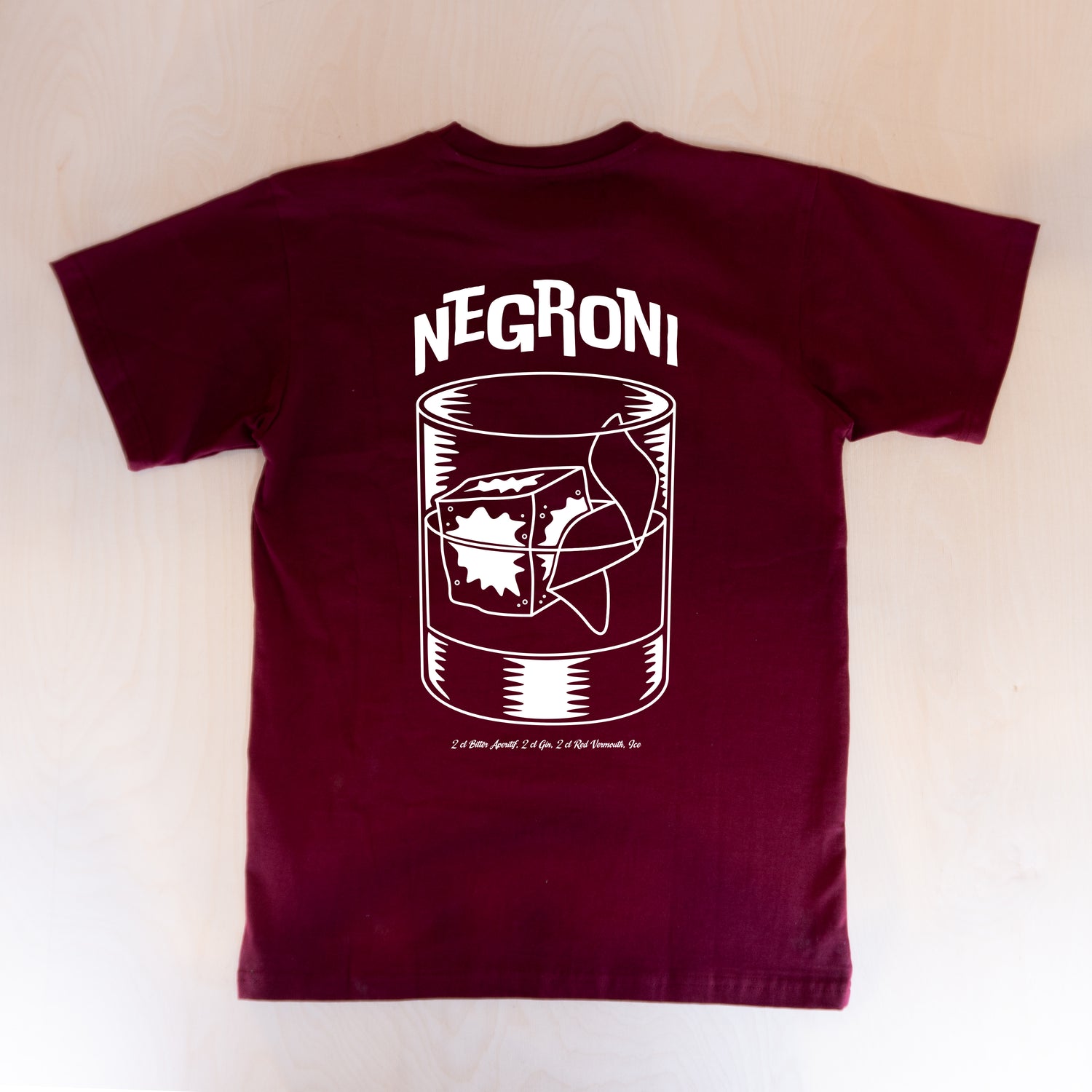 The Cocktail Club Negroni T-shirt Burgundy