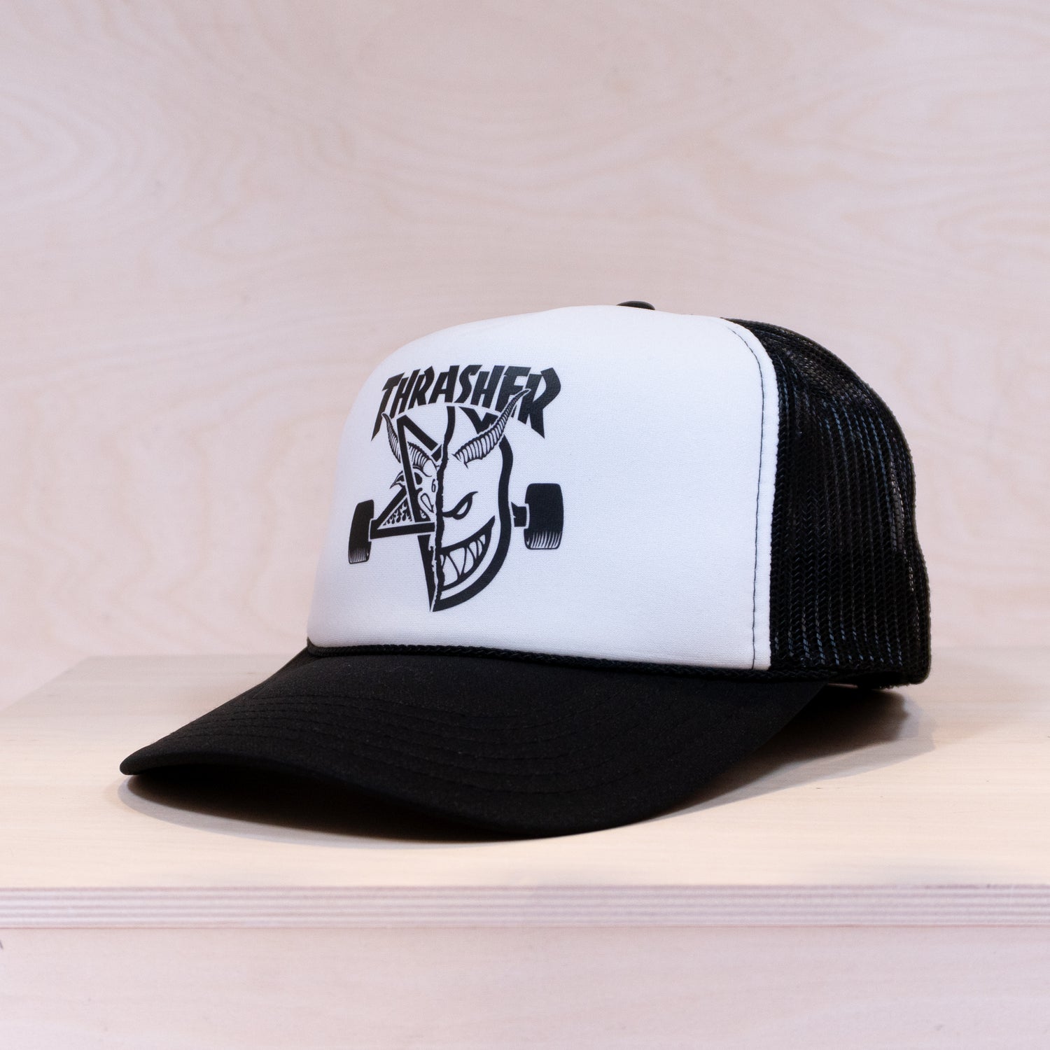 Thrasher X Spitfire Thrash & Burn Trucker Cap Black/White