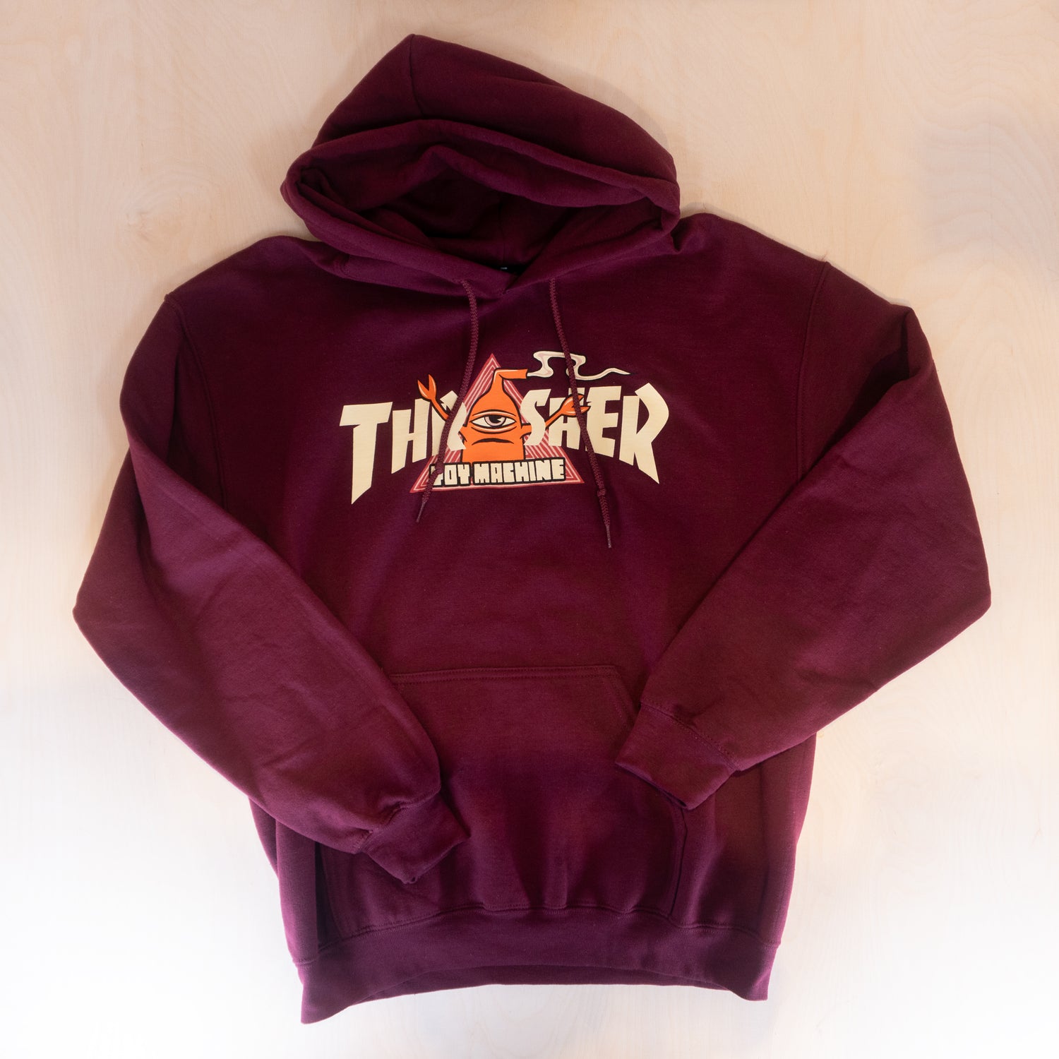 Thrasher X Toymachine Vortex Hood Maroon