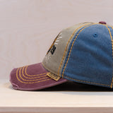 Von Dutch Retro Patch Dad Cap Blue/Green/Burgundy