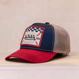 Von Dutch Square Patch Beige/Navy/Red Trucker