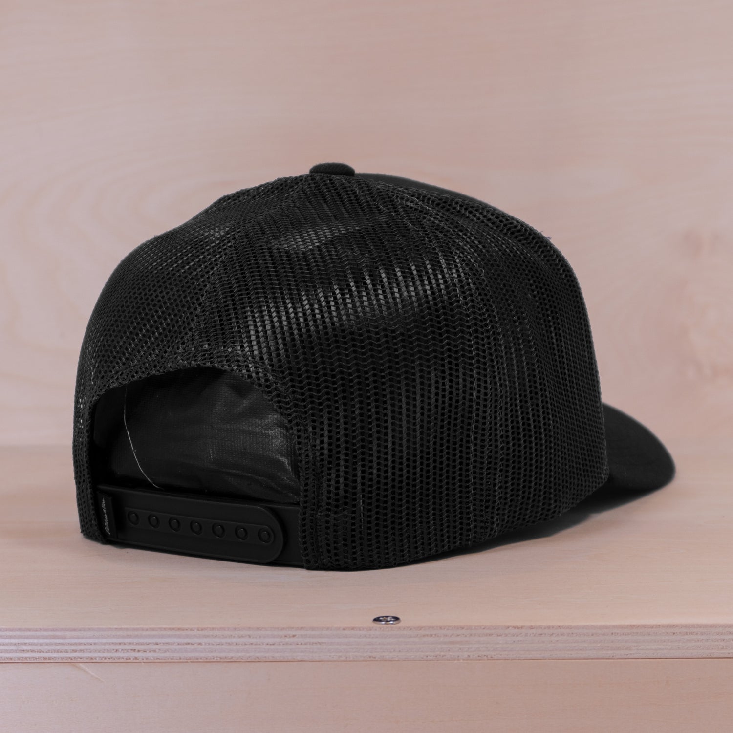P&P Blank Hooked Trucker Cap Black