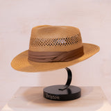 Brixton Goodman Straw Fedora Copper