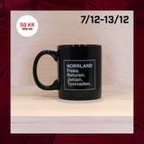 Lucka 2 Sqrtn Tystnaden Porslinsmugg Black