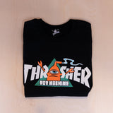 Thrasher X Toymachine Vortex LS Tee Black