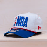 New Era NBA Logo Washed Golfer Snapback White