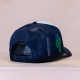 New Era Summer Sessions Patch Blue A-Frame Trucker Cap