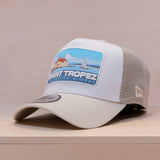 New Era Summer Saint Tropez Stone A-Frame Trucker Cap