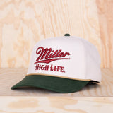 American Needle Miller High Life Scottie A-Frame Cap Cap Ivory/Dark green