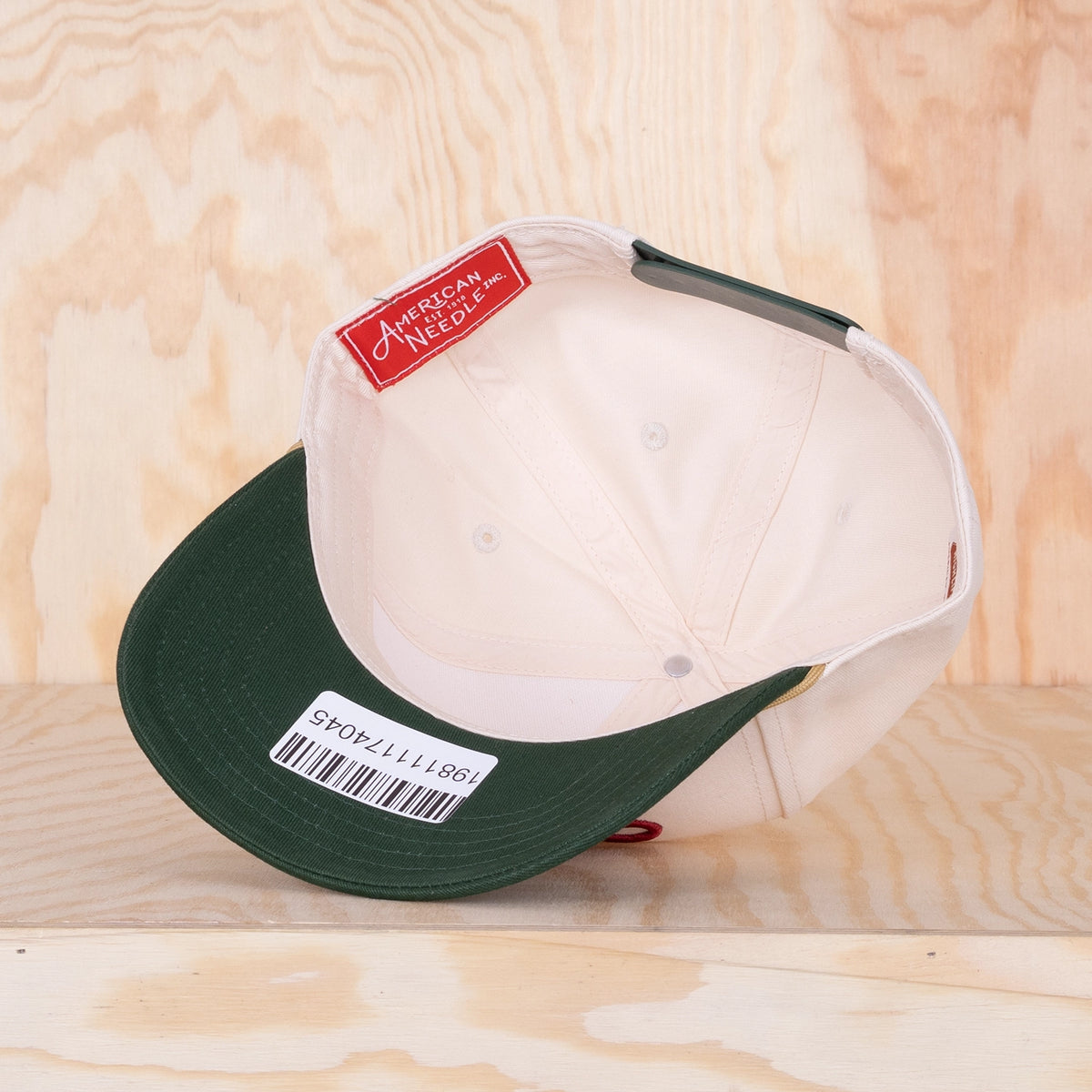 American Needle Miller High Life Scottie A-Frame Cap Cap Ivory/Dark green