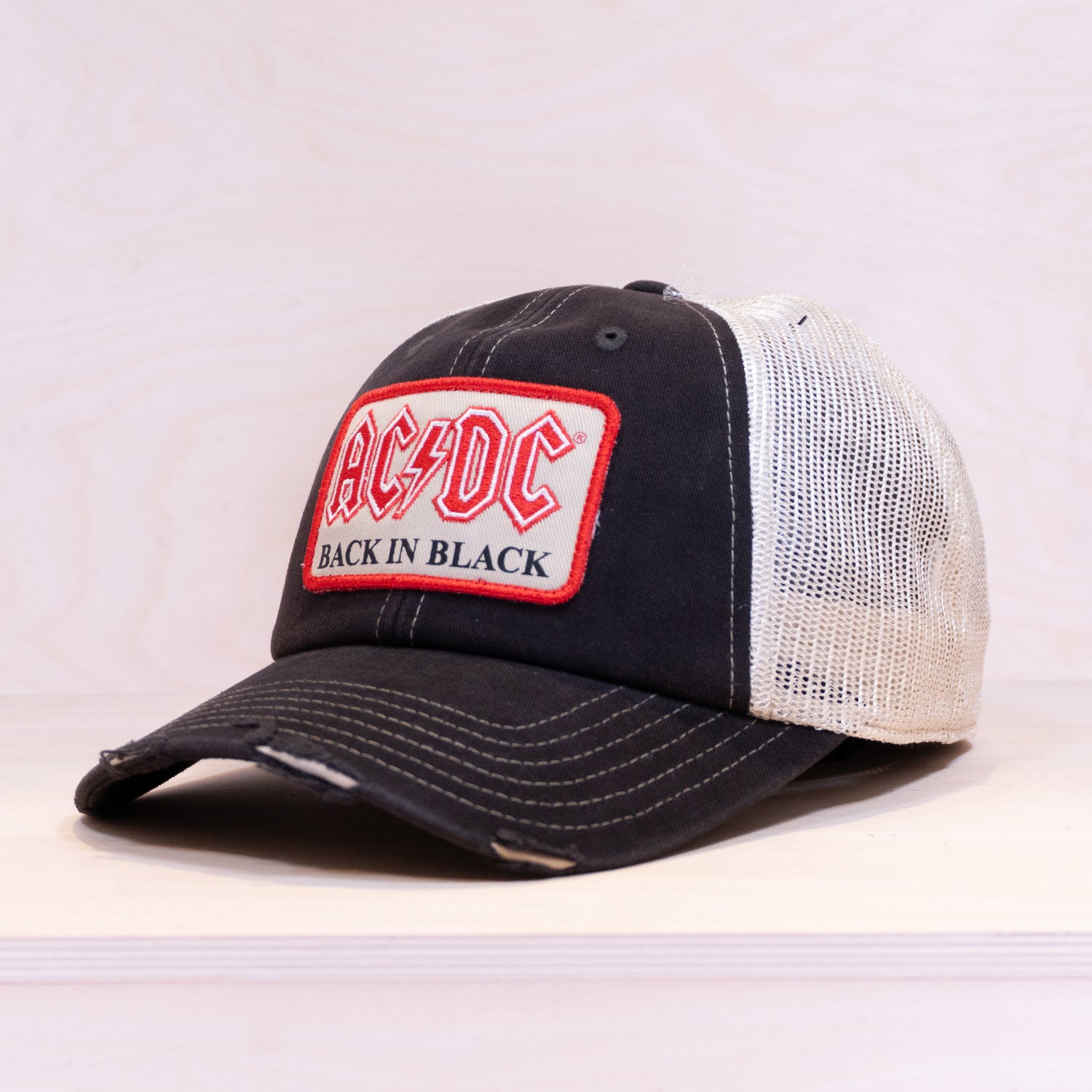American Needle ACDC Orville Trucker Cap Ivory/Black