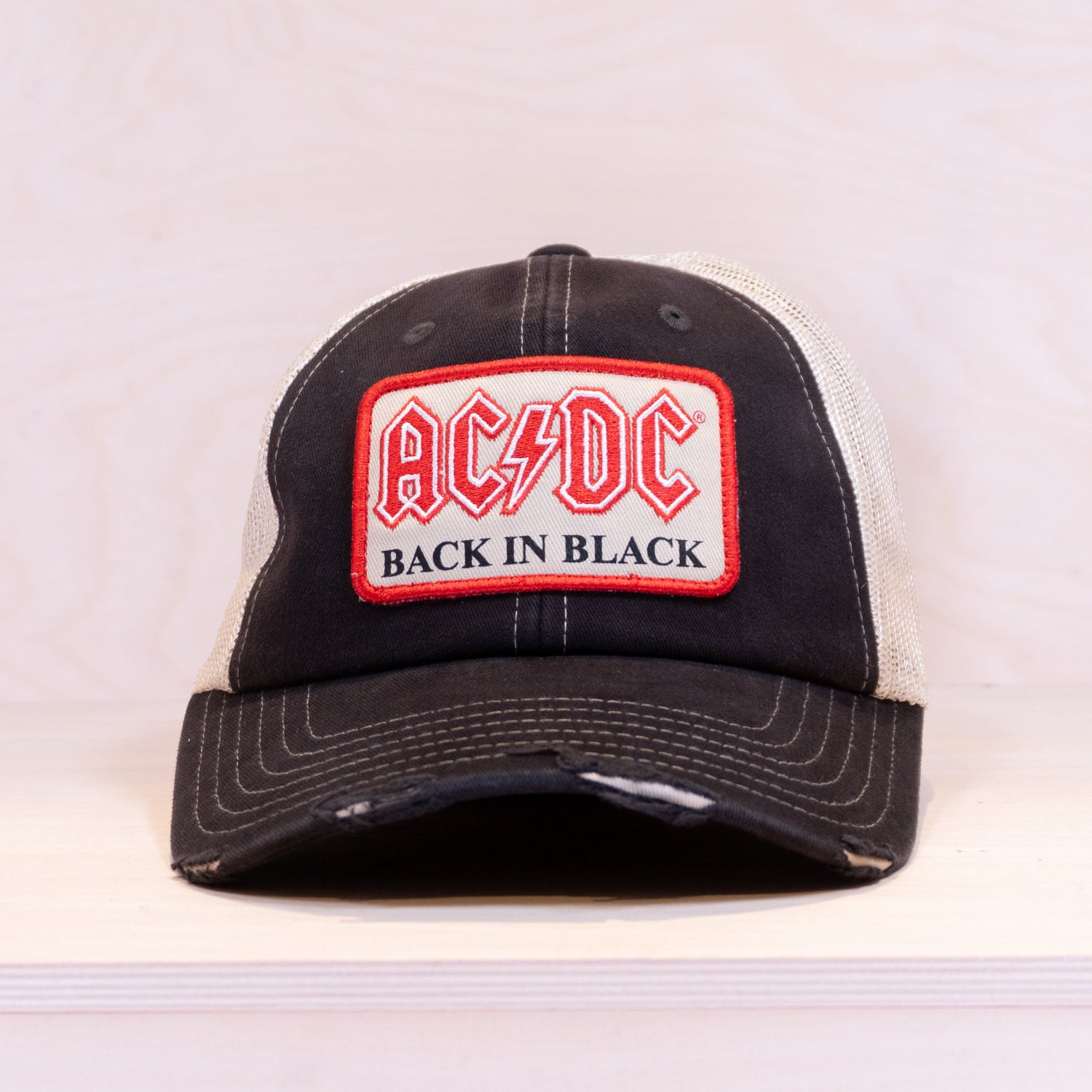American Needle ACDC Orville Trucker Cap Ivory/Black