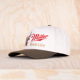 American Needle Miller High Life Roscoe A-frame Cap Ivory/Silver