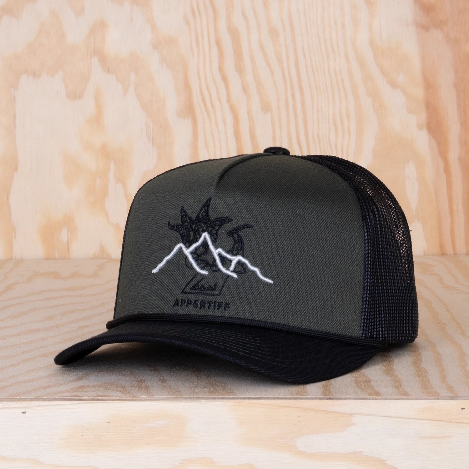Appertiff Horizon Trucker Cap Olive Green/Black