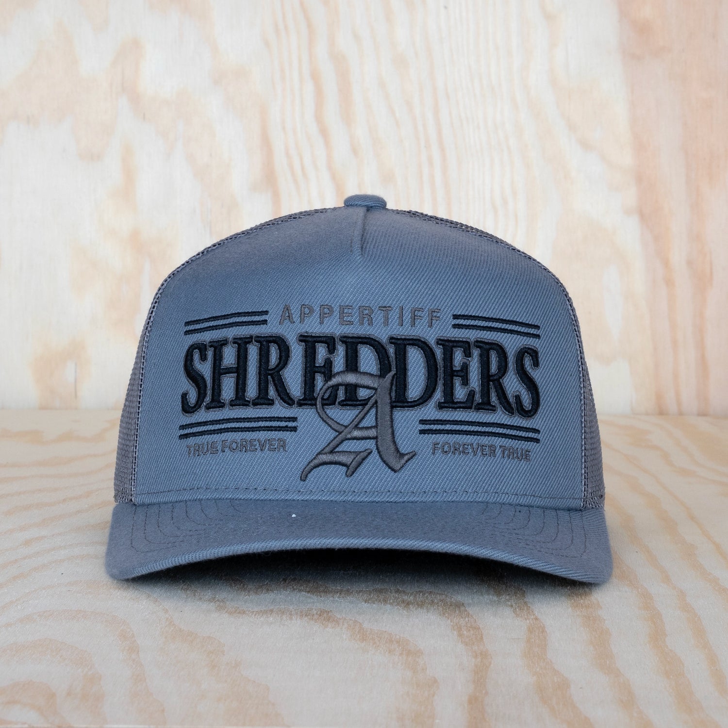 Appertiff A Shredders Trucker Cap Grayscale