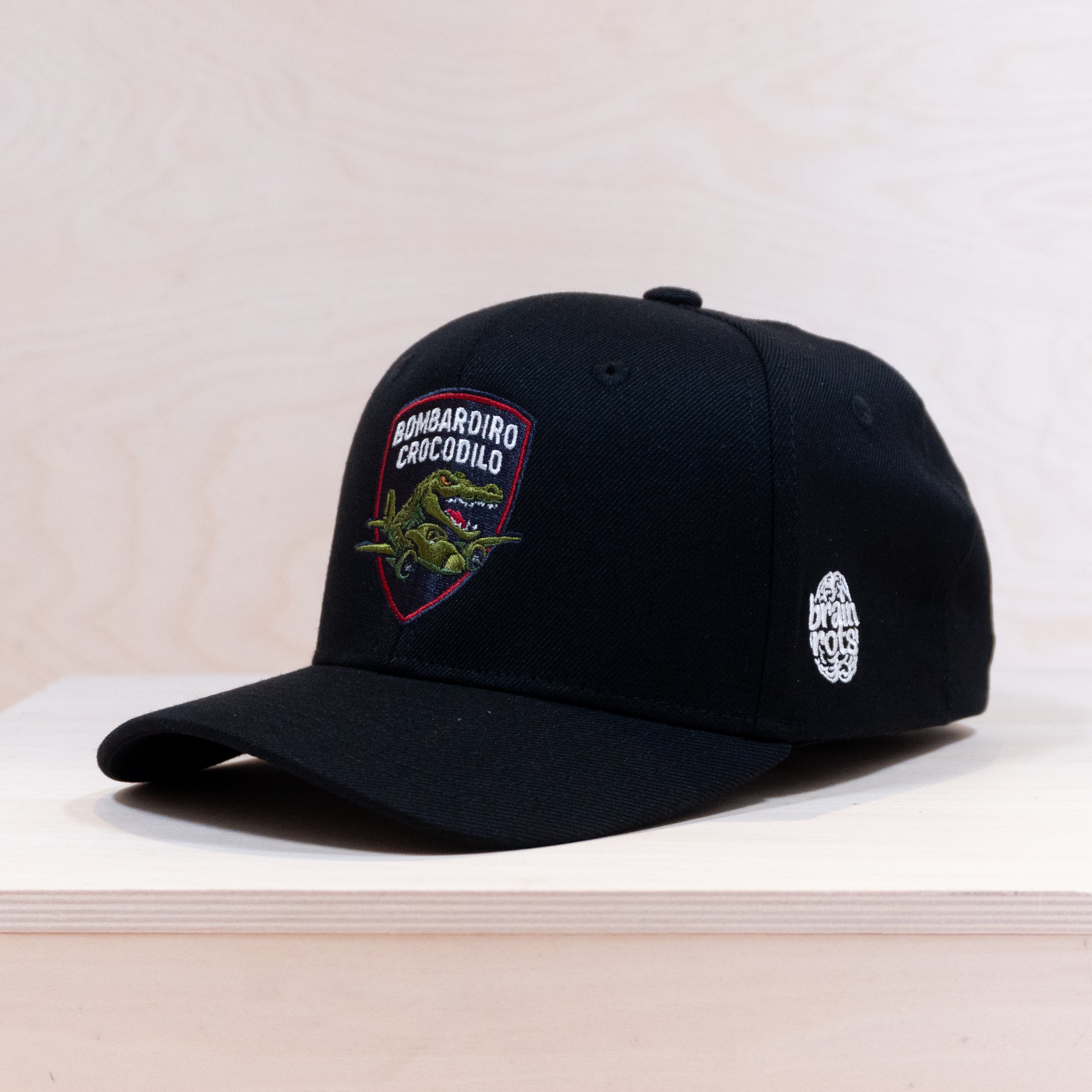 Brainrot Crocodilo Junior Cap Black – Patches and Pins | A1 Distribution AB