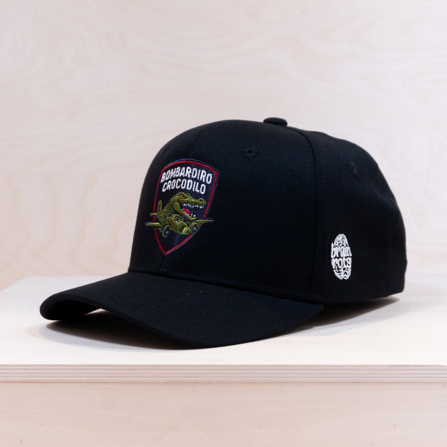 Brainrot Crocodilo Junior Cap Black