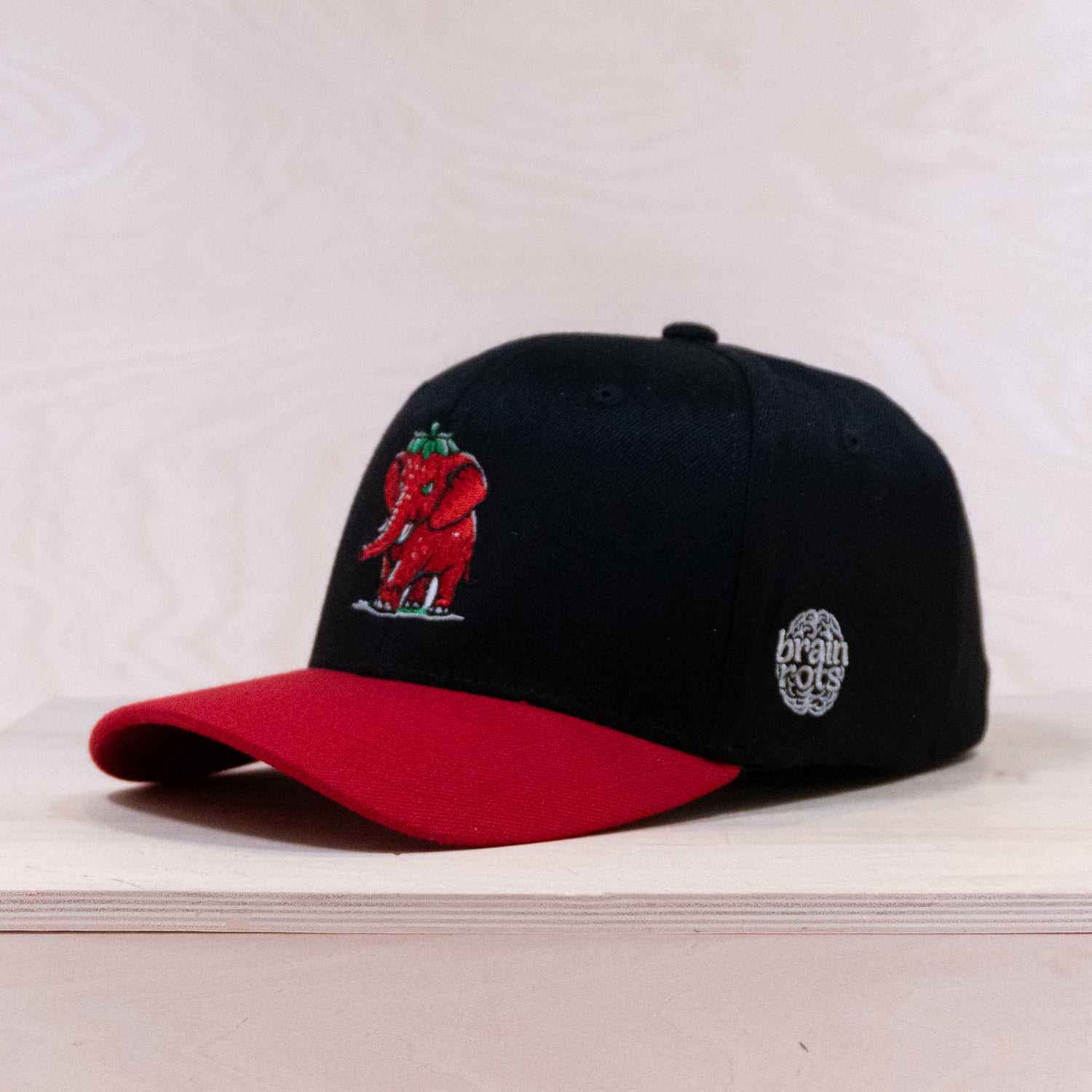 Brainrot Strawberry JR Cap Red Black