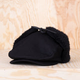 Brixton Barrel Earflap Snap Cap Black