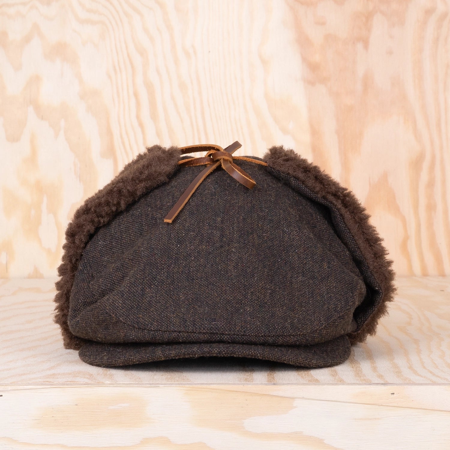 Brixton Barrel Earflap Snap Cap Brown