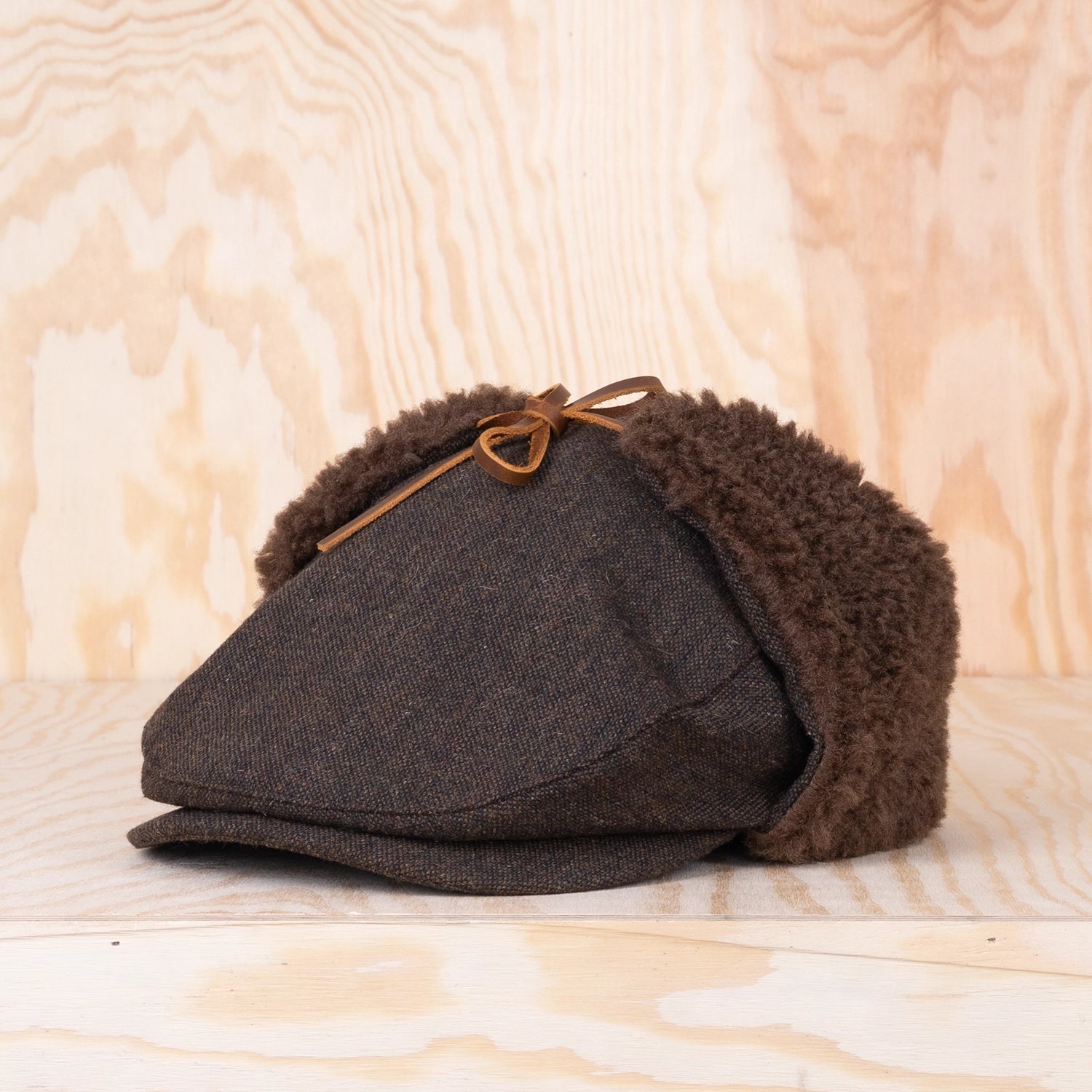 Brixton Barrel Earflap Snap Cap Brown