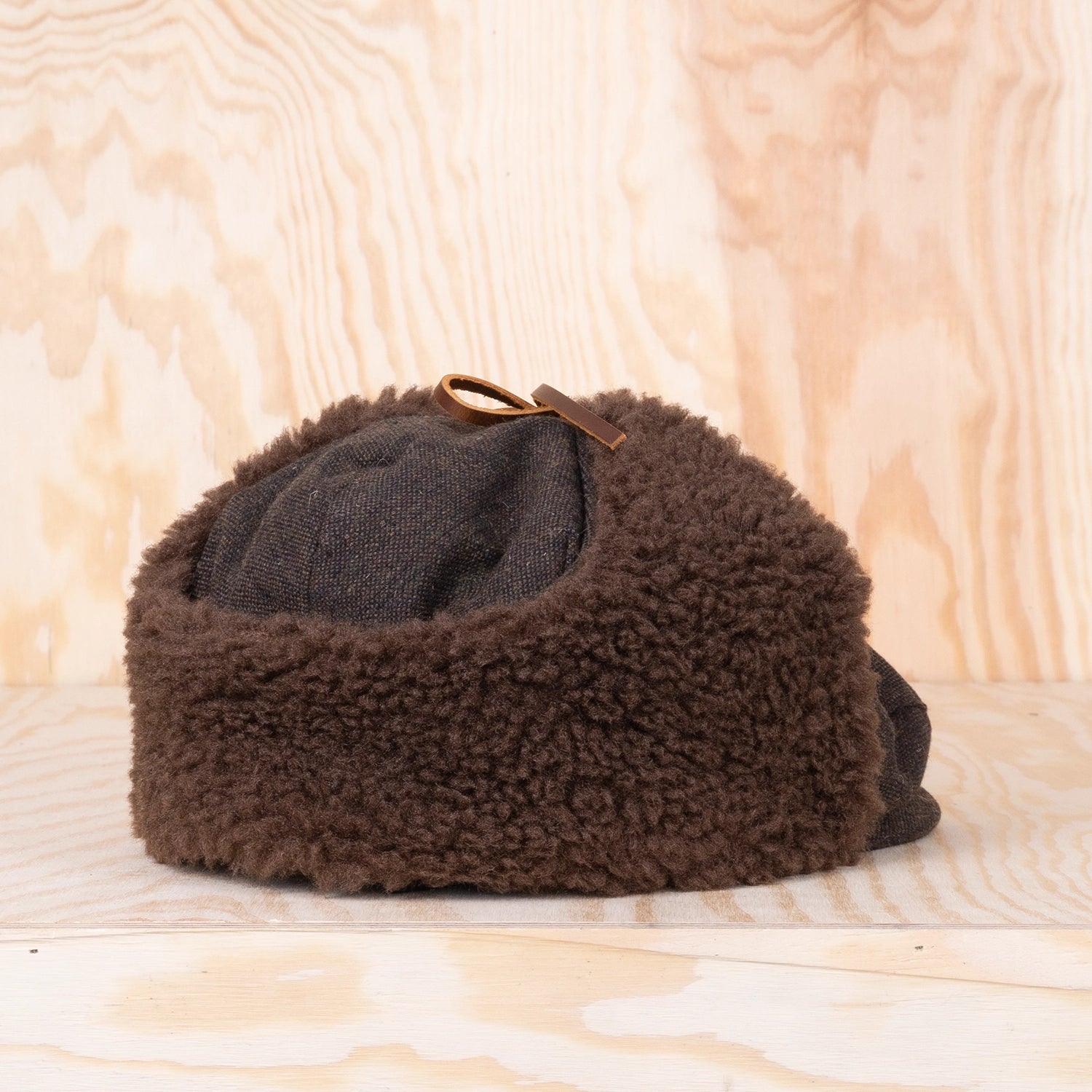 Brixton Barrel Earflap Snap Cap Brown