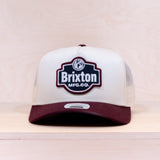Brixton Genuine Quality Trucker Cap Off White/Port