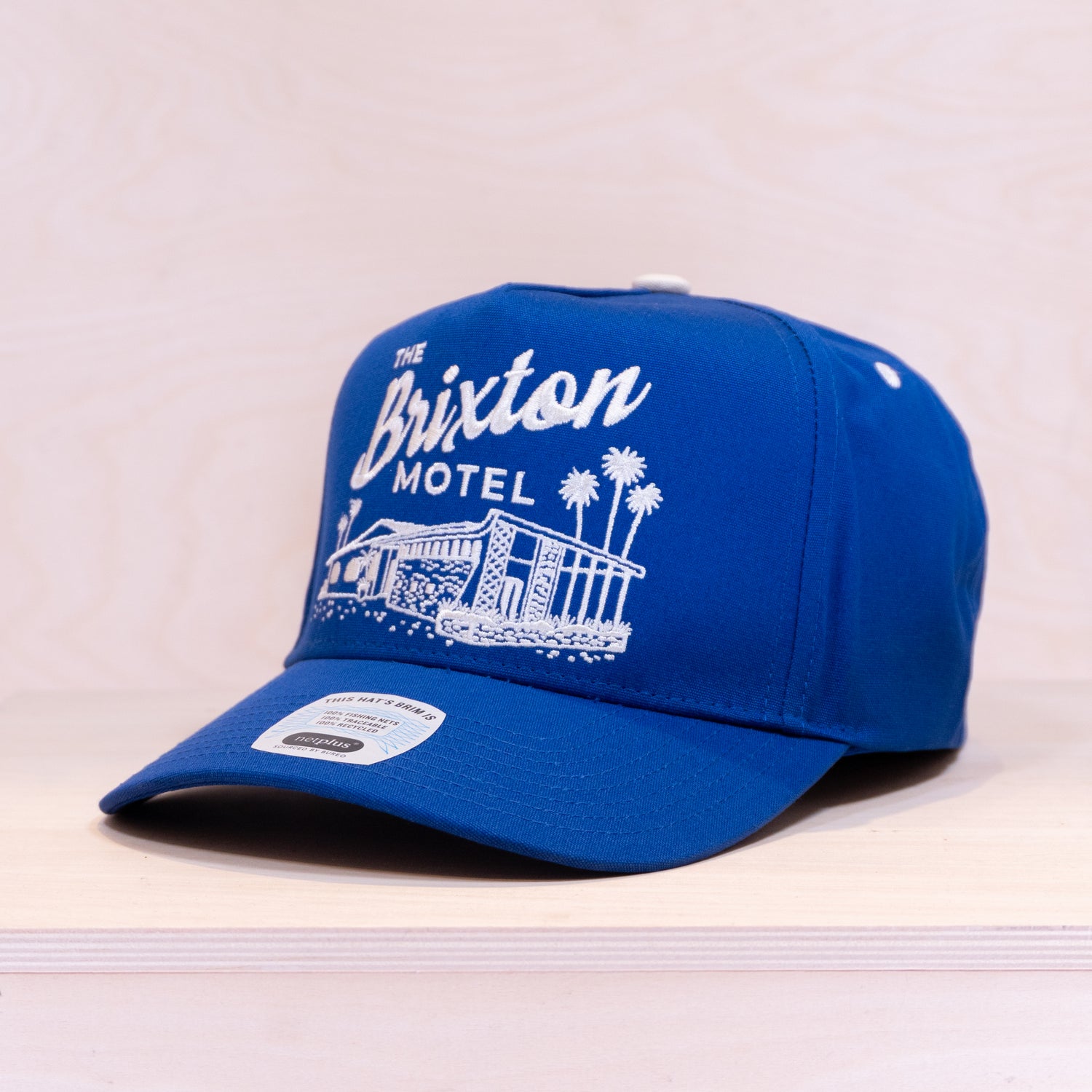 Brixton Motel C NP HP Snapback Cap Electric Blue/Off White