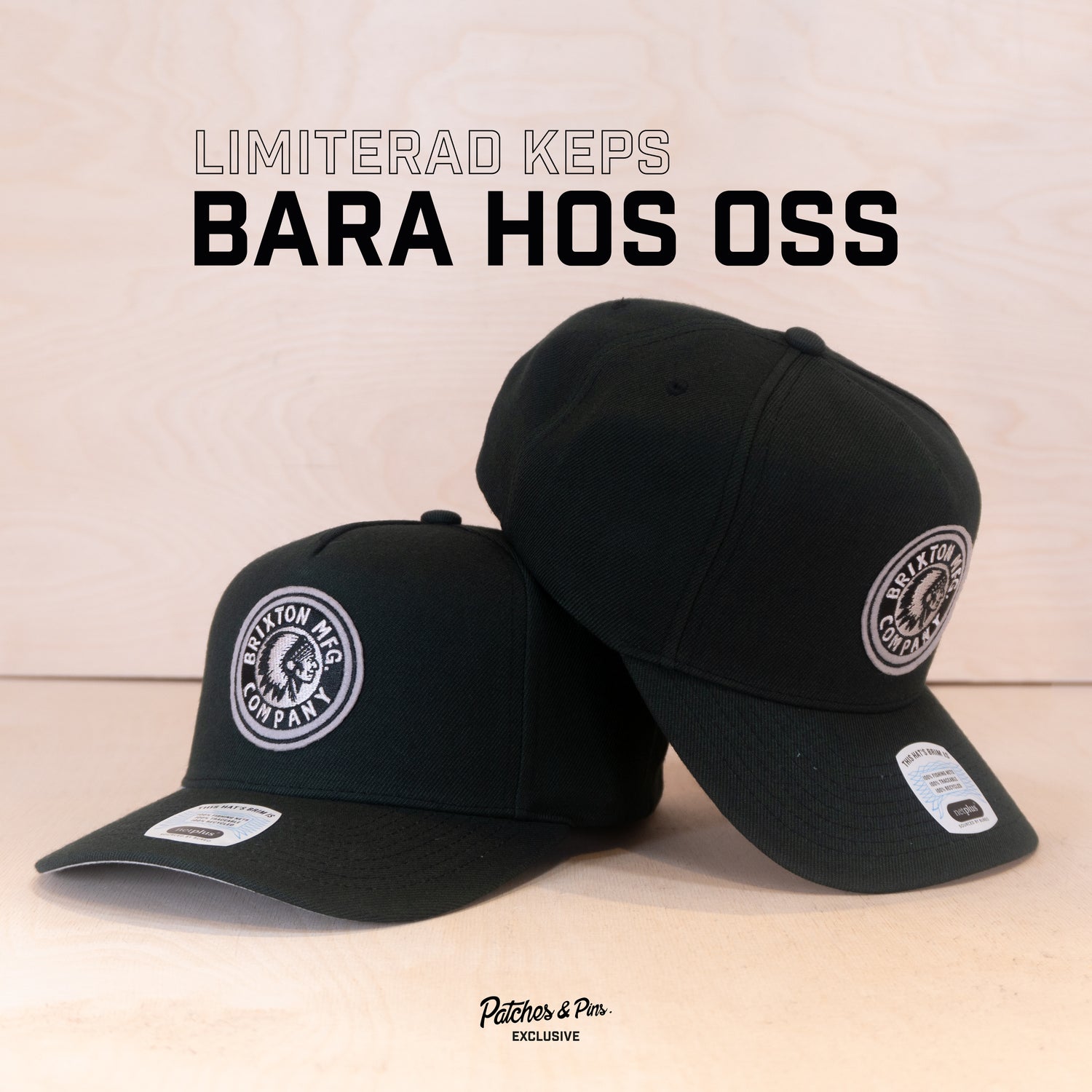 Brixton Patches Exclusive Rival C MP B-Frame Cap Black/Grey