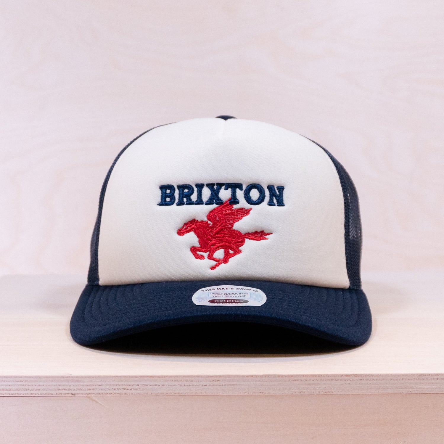 Brixton Pegasus Foam Trucker Cap Whitecap/Navy