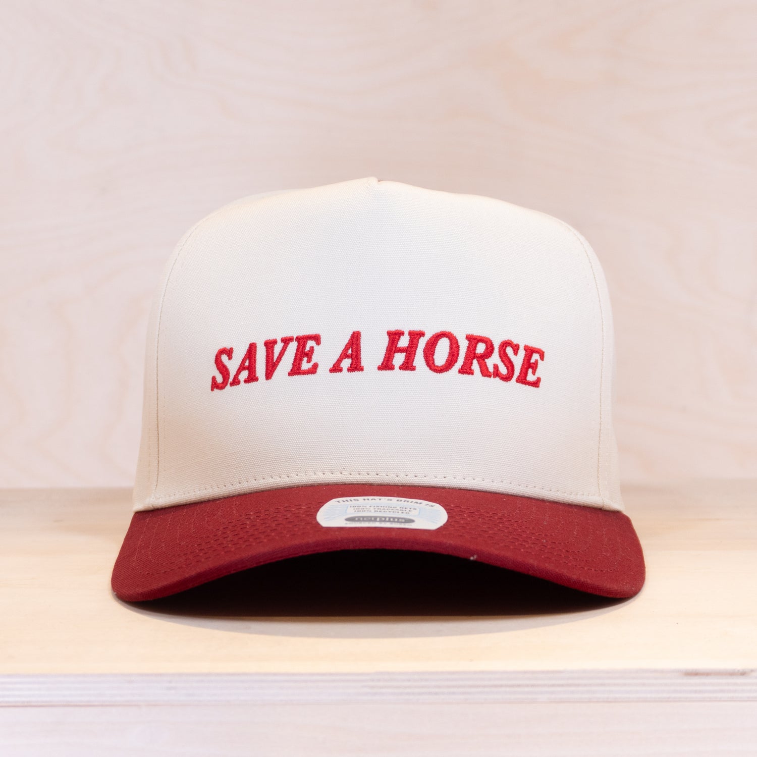 Brixton Save A Horse MP Snapback Crimson/Off White