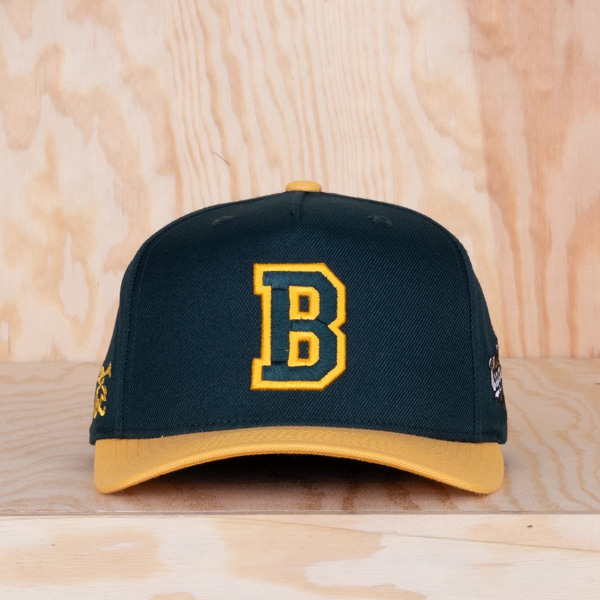 Ca'put Letter B Cap Gold/Dark Forest