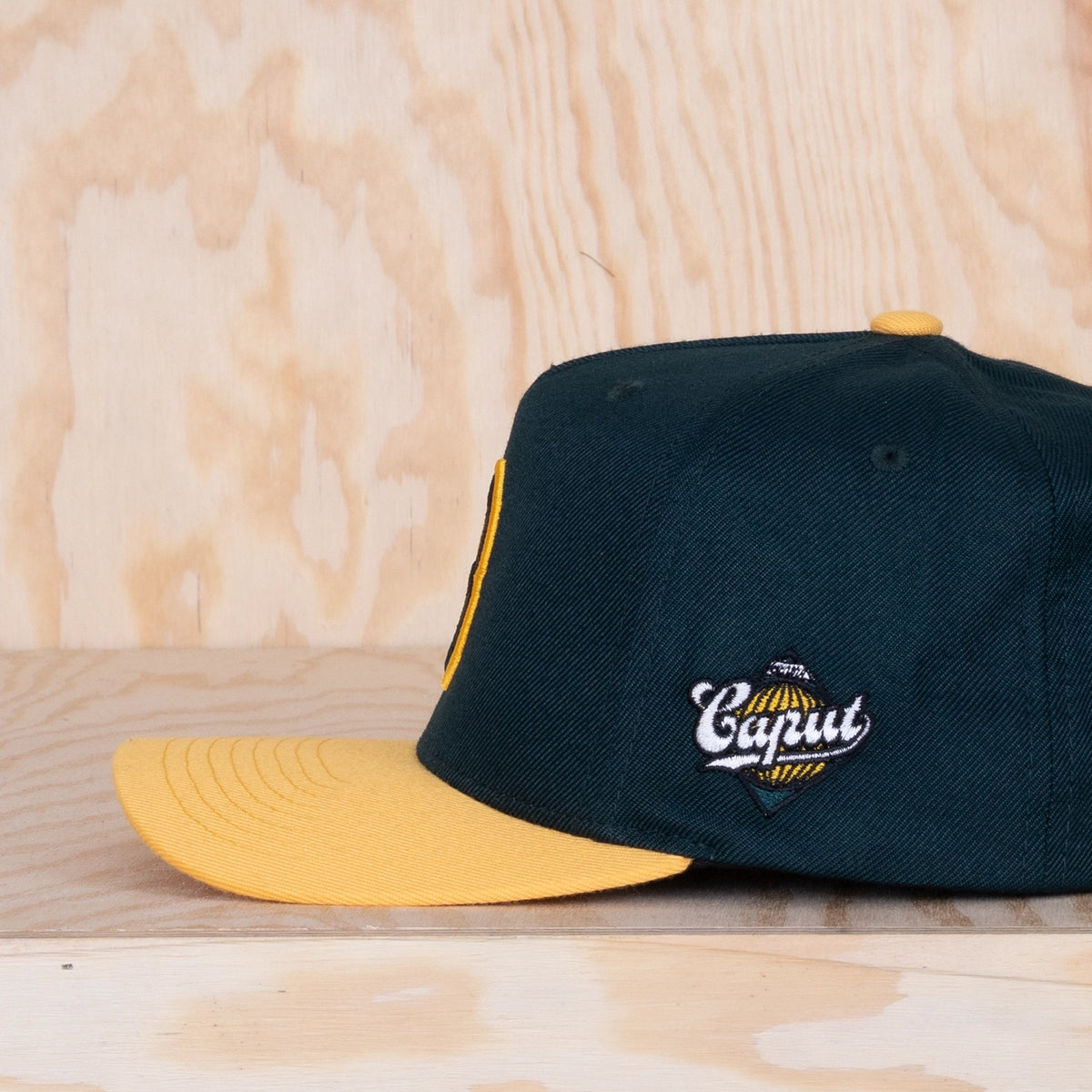 Ca'put Letter B Cap Gold/Dark Forest