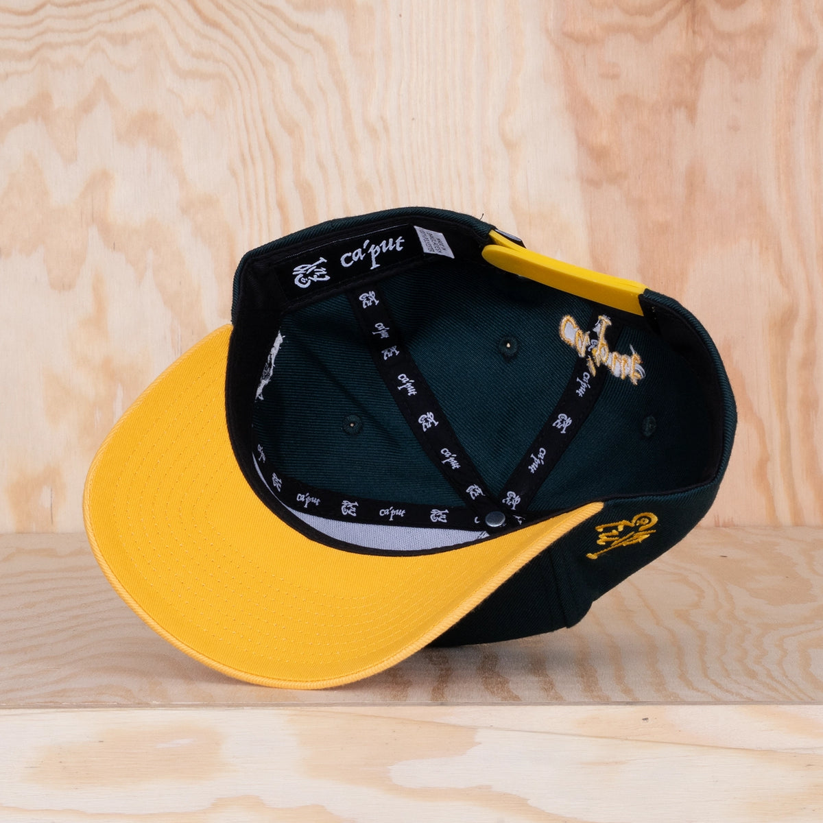 Ca'put Letter B Cap Gold/Dark Forest