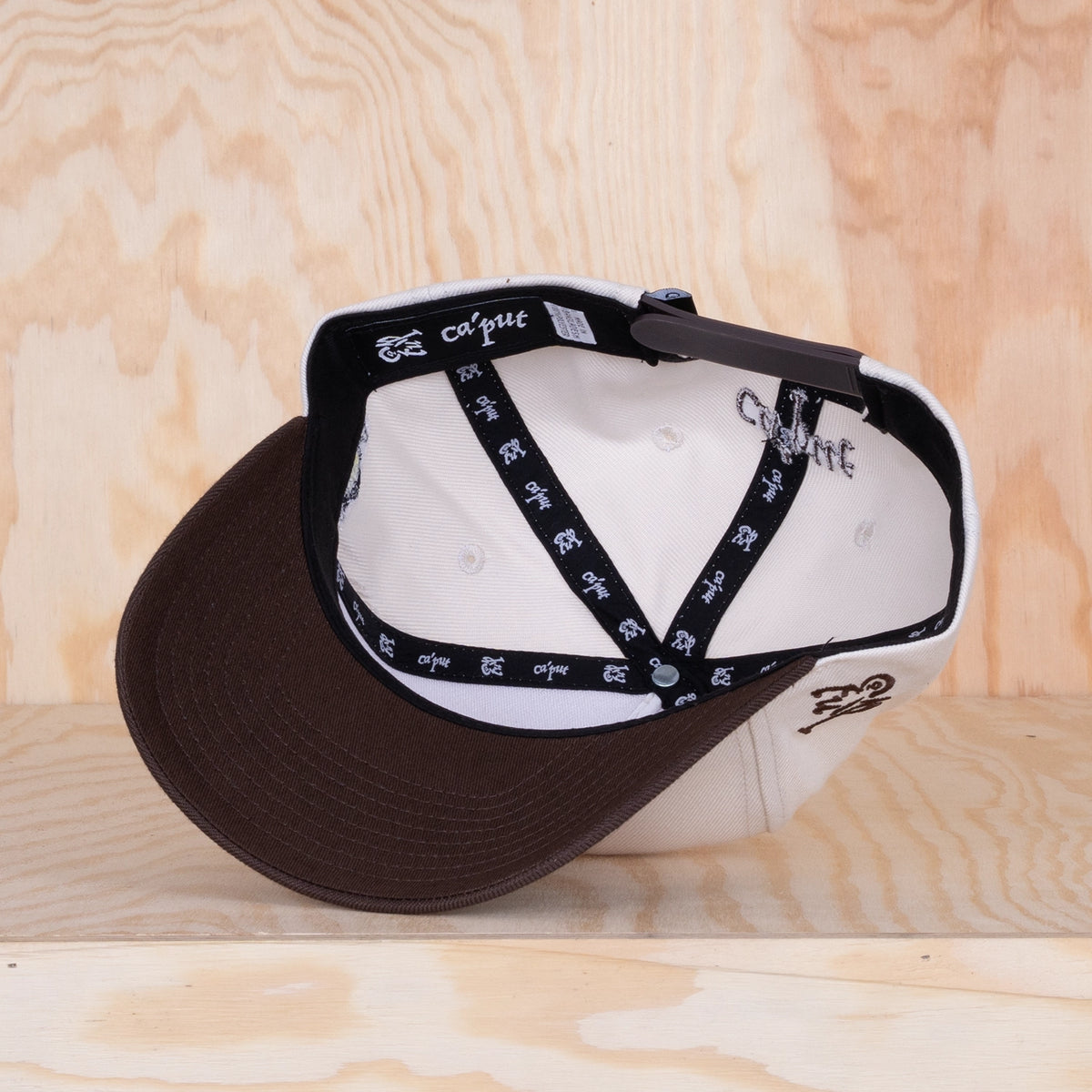 Ca'put Letter L Cap Ivory / Dark Brown