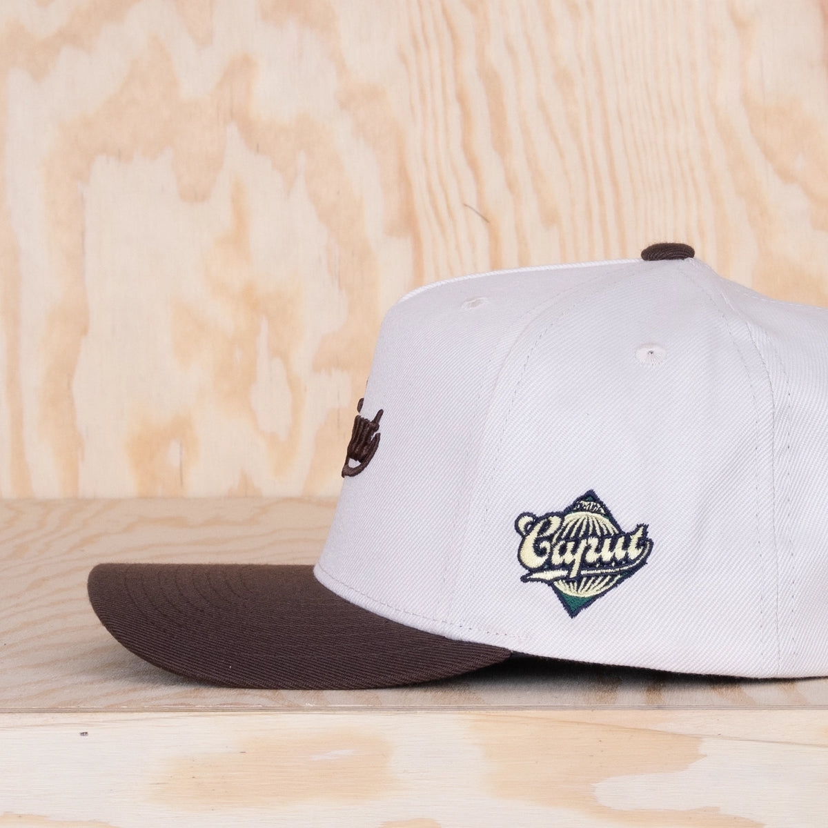 Ca'put Retro Logo Cap Ivory / Dark Brown
