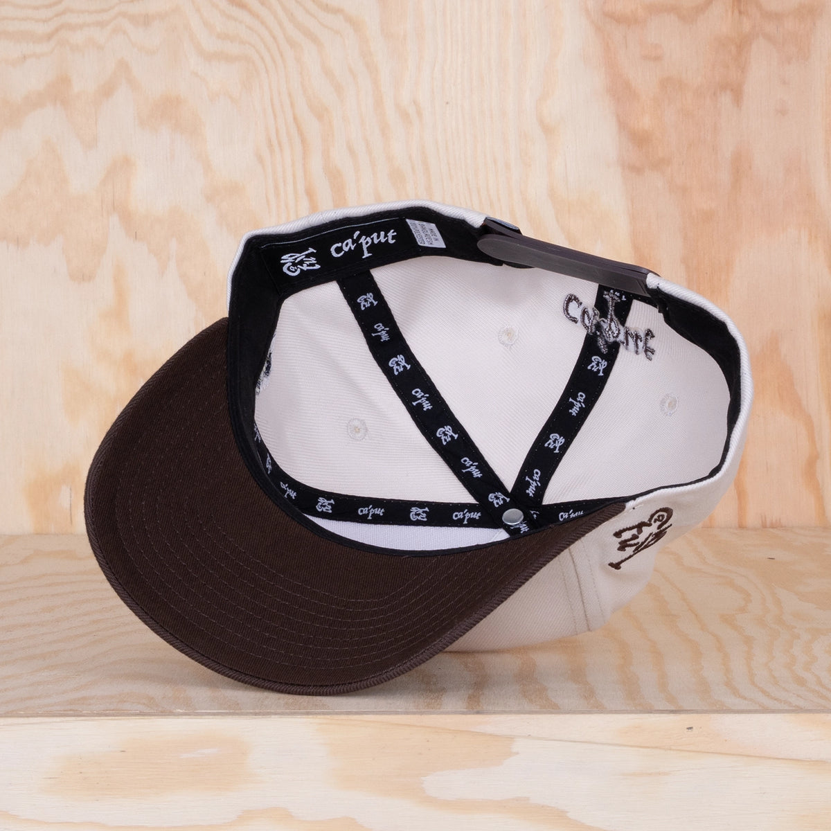 Ca'put Retro Logo Cap Ivory / Dark Brown