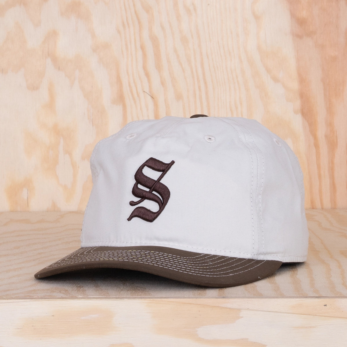 Ca'put Letter S Caddy Cap Ivory / Dark Brown