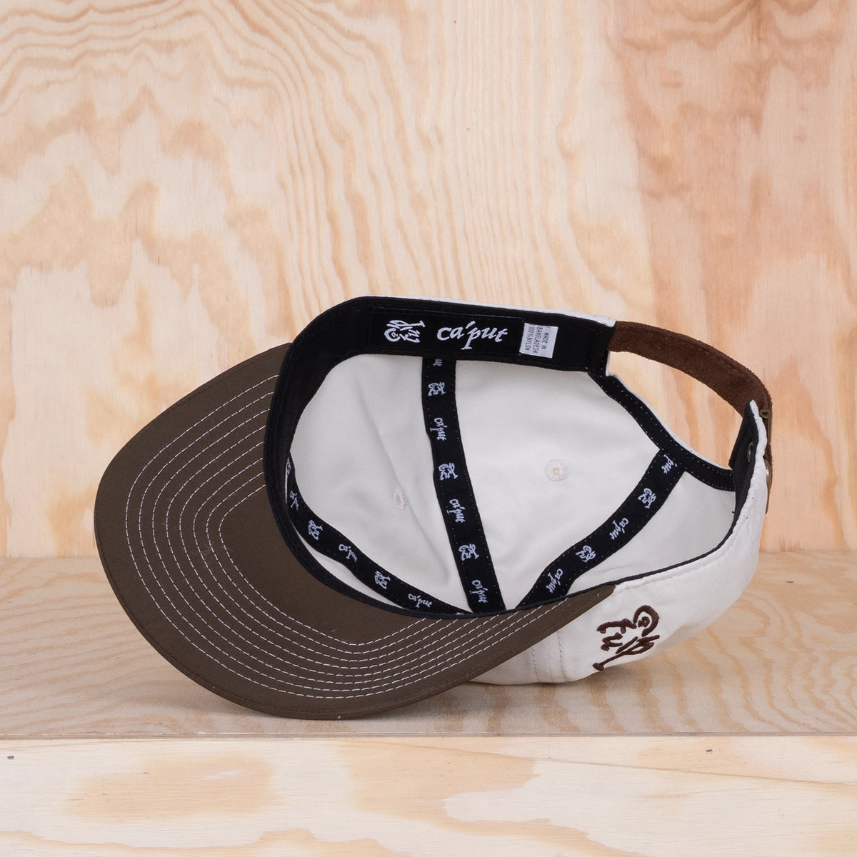 Ca'put Letter S Caddy Cap Ivory / Dark Brown