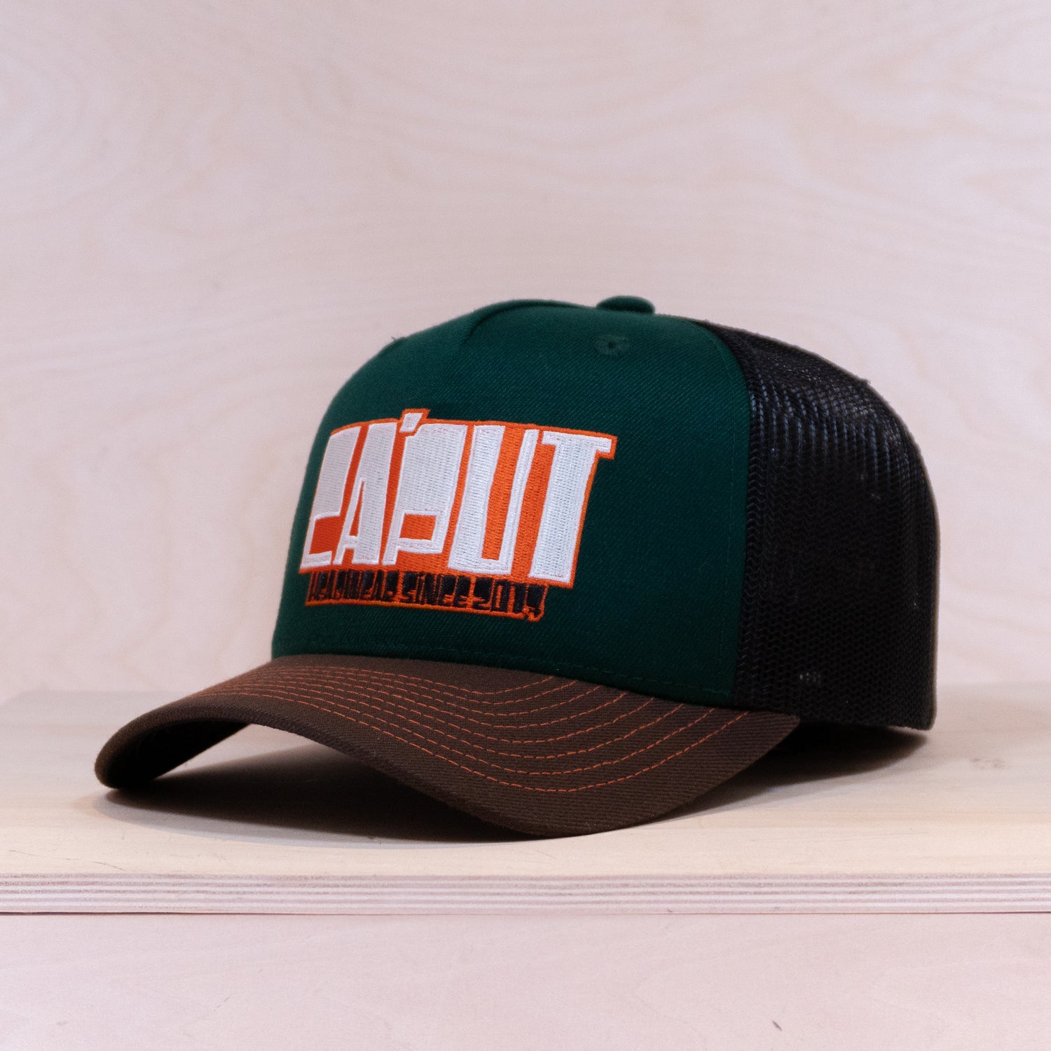 Ca´put Cartoon Logo Trucker Cap Dk Forest / Dk Brown