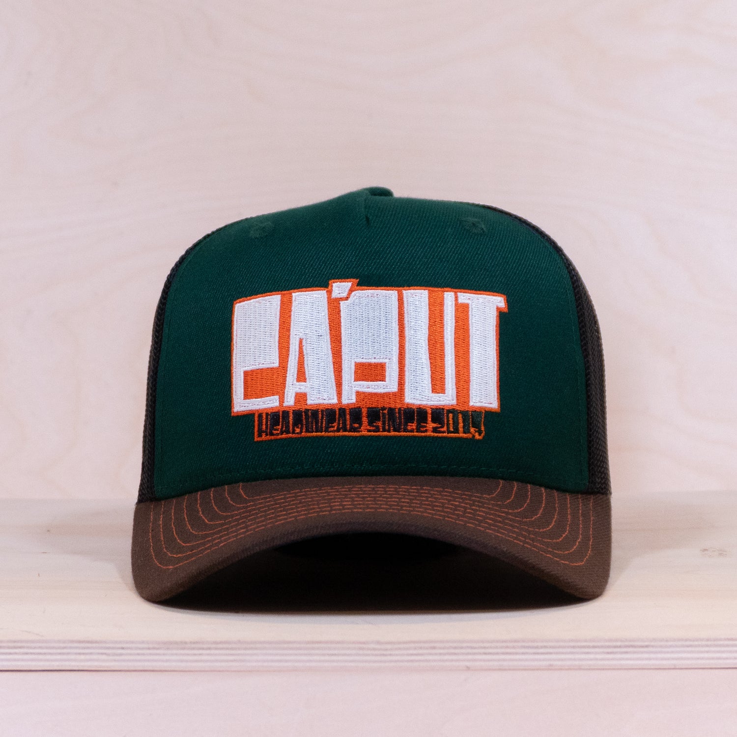 Ca´put Cartoon Logo Trucker Cap Dk Forest / Dk Brown