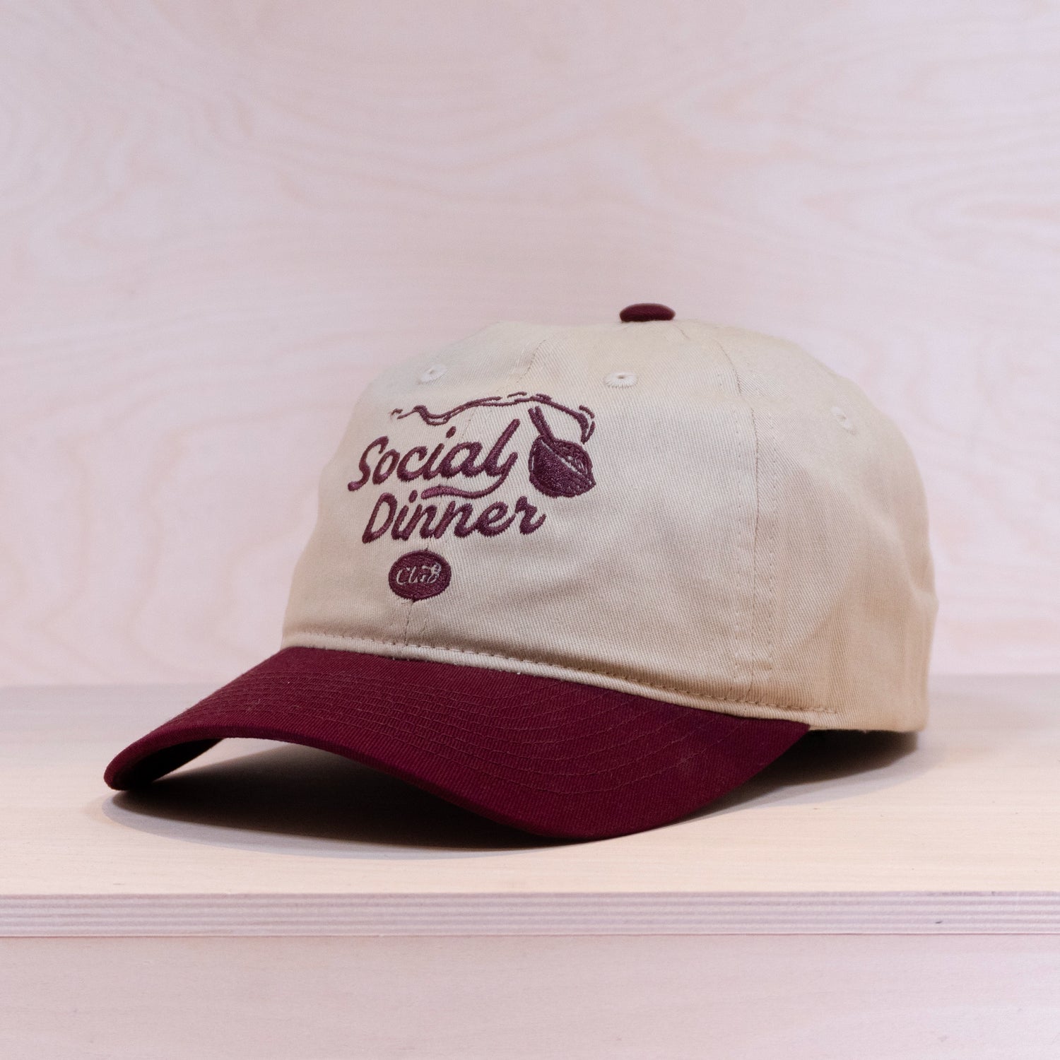 Ca´put Social Dinner Dad Cap Sand / Burgundy