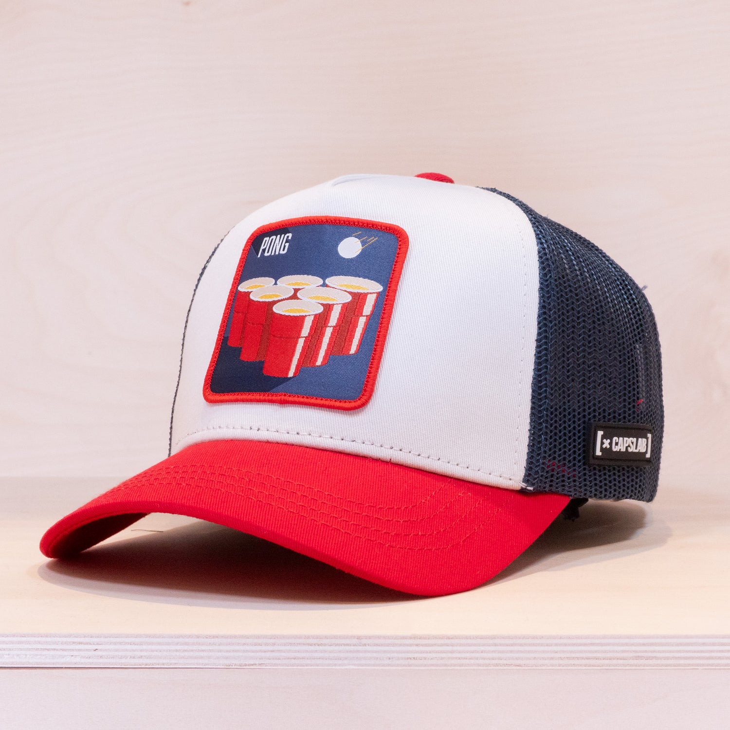 Capslab Beer Pong Trucker Cap Red