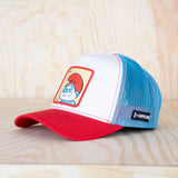 Capslab Smurfs Papa Square Patch Trucker Cap White/Blue