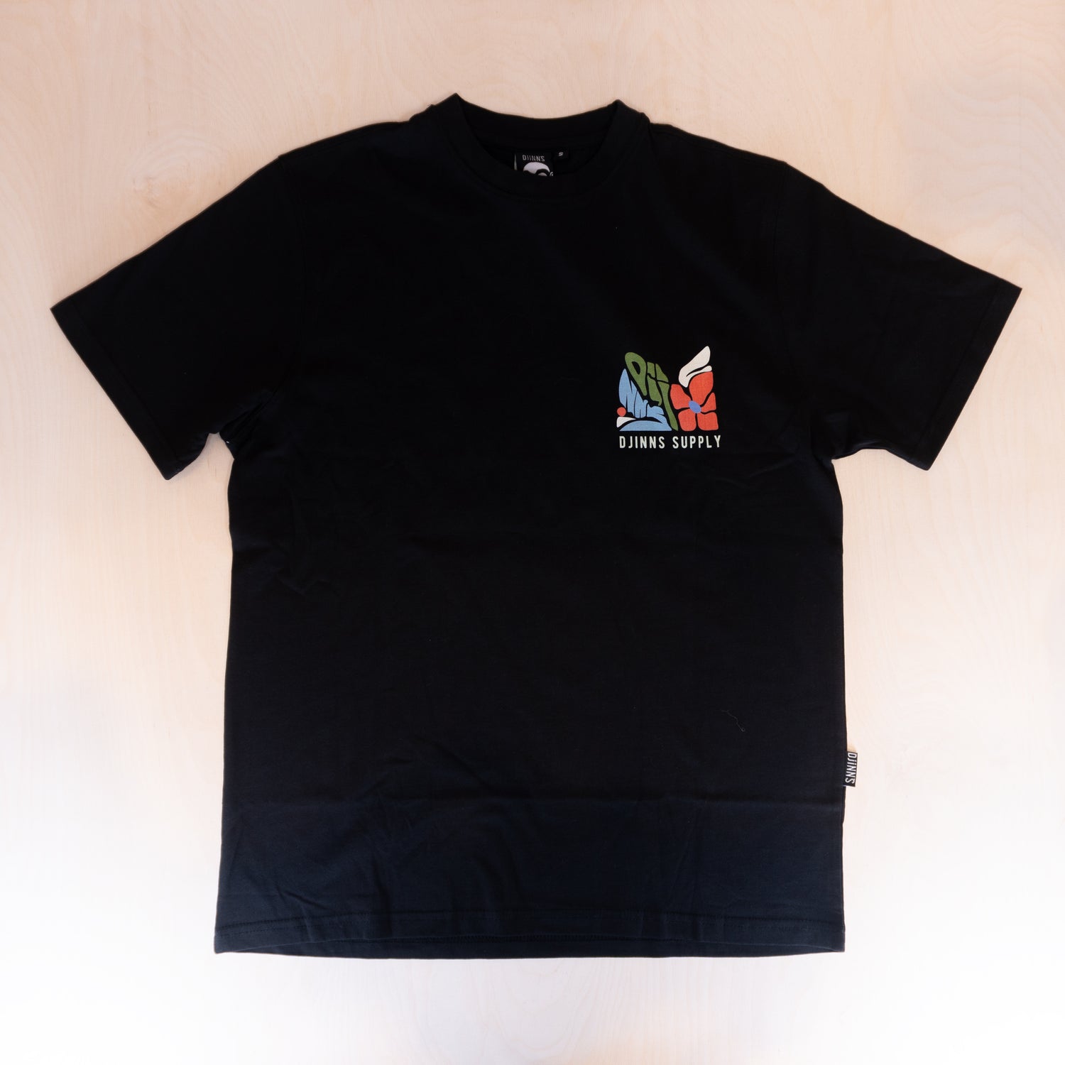 Djinns Flowers T-shirt Black