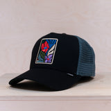 Djinns HTF M-Flowers Trucker cap Black